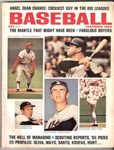  BASEBALL YEARBOOK 1965  Mantle Allen Chance Gibson Robinson cover    EXMT  - £7.41 GBP