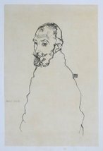 Artebonito - Egon Schiele 39, Lithograph Portrait of Franz Hauer - £128.51 GBP