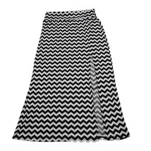 Fashion Magazine Skirt Womens 3XL Black Side Slit Maxi Chevron Pull On - $25.62