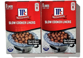 2 Pack McCormick Slow Cooker Liners 8 Pack Fits 3-8 Quart BPA Free - £20.55 GBP