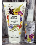 Bath &amp; Body Works Fragrance Mist &amp; Body Scrub - Honey Wildflower - New! - $24.18