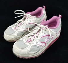 Skechers Shape Ups Pink Walking Toning Shoes Sneakers Womens 9 Breast Ca... - $33.50