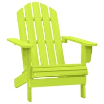 Garden Adirondack Chair Solid Fir Wood Green - £45.67 GBP