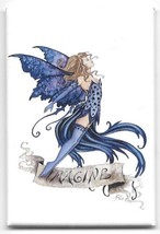 Amy Brown&#39;s Imagine Blue Fairy Image Refrigerator Magnet NEW UNUSED - £3.18 GBP
