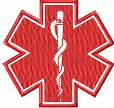 Star Of Life  Medical Pattern Machine Embroidery Designs. - $3.65