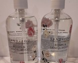 2x SAND + FOG Roses &amp; Sandalwood Scented Hand Soap Glass Bottle Sand &amp; Fog  - £23.32 GBP