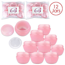 Beauticom (12 Pieces) 30G/30Ml High Quality Pink Frosted Ov Container Jars - £16.83 GBP