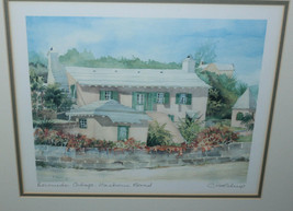Carole Holding Signed Bermuda Cottage Watercolor Limited Framed Glass 18... - £70.32 GBP