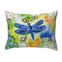 Betsy Drake Dragonfly&#39;s Garden No Cord Pillow 16x20 - £43.51 GBP