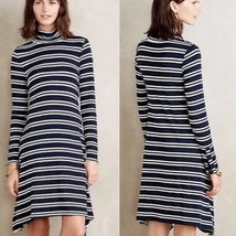 Anthropologie Maeve Turtleneck Stripe Swing Dress Size XS - £23.17 GBP