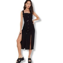 NEW Black Button Front Jumper Dress Size 6 - £19.18 GBP