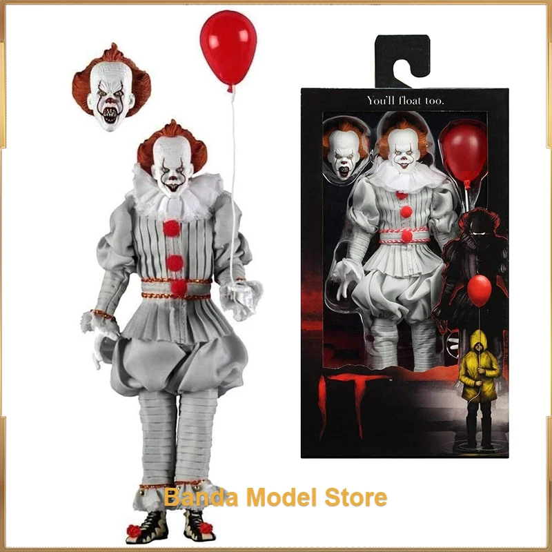 In Stock Original NECA 2017 IT: Pennywise 8 Clothed Scale Action Figure Anime - $90.63