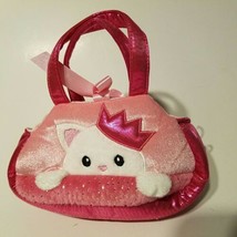 Girl&#39;s Aurora Princess Kitty Cat Pink Plush Bag Purse   - £4.71 GBP