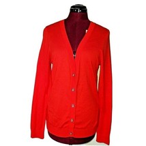 CAbi Cobblestone Cardigan Red Women Size Small Back Zipper Long Sleeve B... - $52.47