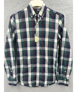 NWT J. Crew Mens Long Sleeve Slim Fit Poplin Shirt Plaid Green Blue Red ... - $347.69 MXN