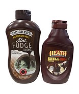 Sundae Ice Cream Toppings - Smuckers Hot Fudge And Heath Shell with Toff... - $218.49 MXN