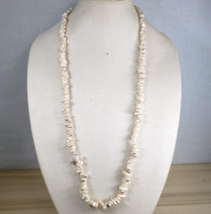 Vintage Opalescent Mother of Pearl Shell Beaded 34" Strand Necklace - $33.57