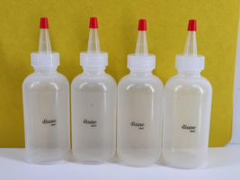 4-Pack 4oz Salon Soft Squeeze Hair Dye Color Applicator Bottle with Tip ... - $11.71