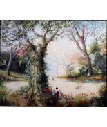 Jorge Aguilar-Agon – European Landscape – Original Gouache Painting (c.1... - $330.00