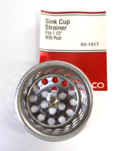 Lasco Sink Cup Strainer-Fits 1 1/2 &quot;With  Post - MPC-03-1317- Chrome Plated - $7.50