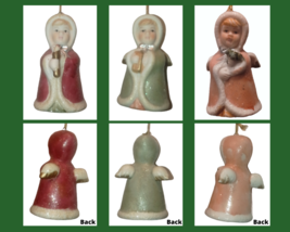 3-Angels Hanging Christmas Tree Ceramic Ornament Xmas Wings Home Decor 3.5&quot; - £15.77 GBP