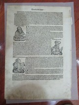 Page 252 of Incunable Nuremberg chronicles , done in 1493 - £124.97 GBP