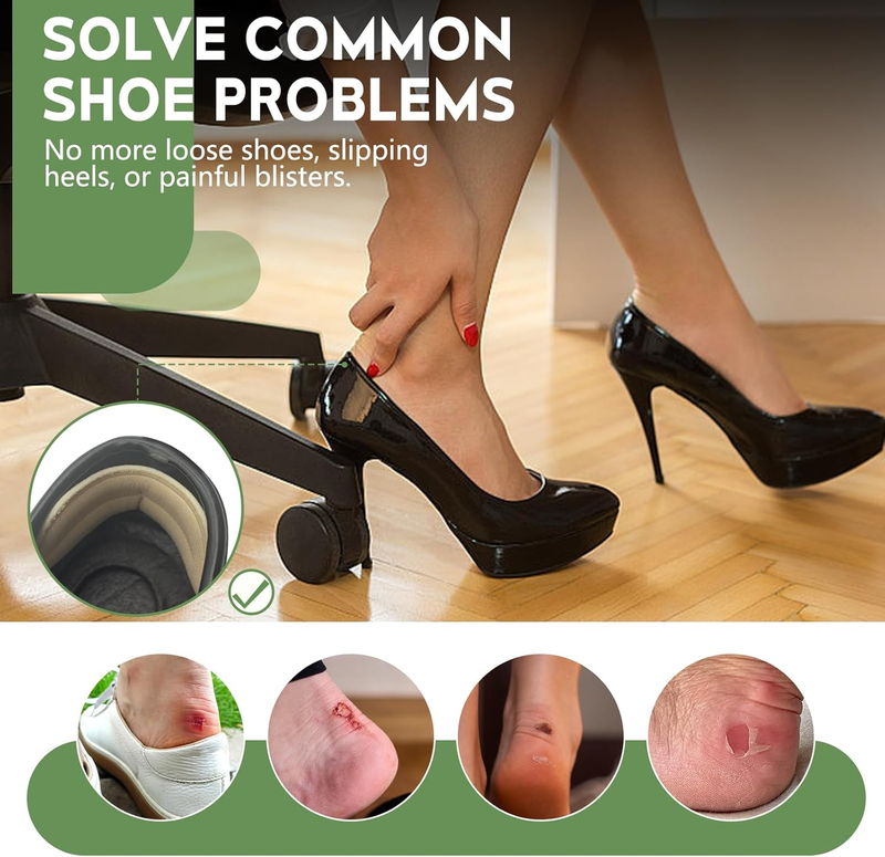 Heel Pads for Shoes 4 Pairs - Heel Cushion Inserts Grips, Heel Protectors for Wo Item image 3
