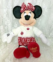 2015 Disney Store Holiday Minnie Mouse Plush Doll 19&quot; Embroidered Face &amp;... - $435.42 MXN