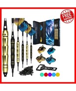 Darting Perfection: 6 Brass &amp; Aluminum Soft Tip Darts with Stylish Magne... - $935.95 MXN