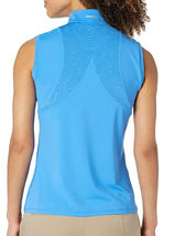 NWT ANNIKA CUTTER & BUCK Sport Blue Elite Sleeveless Mock Golf Shirt S & M image 2