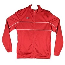 Womens XS Red Workout Track Jacket Under Armour White Stripes - $26.12