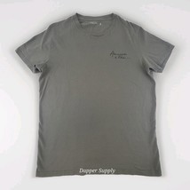 Abercrombie &amp; Fitch Soft A&amp;F Tee Mens Sz M Olive Green Script Logo T Shirt - $14.84