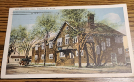 Odd Fellows Hall in Wellesley Massachusetts Postcard- Postmarked 1930 - $8.38