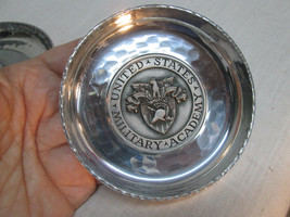 g47 Aluminum Dish Coaster USA Military Academy West Point  Switzerland Souvenir - £11.86 GBP