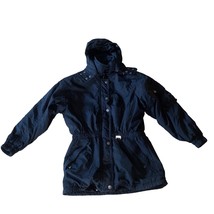 HEAD Skiwear winter skiing jacket coat puffer vintage hooded black size 10 - £27.88 GBP