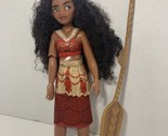 Disney Store Feature Doll Moana singing posable 11&quot; figure How Far I&#39;ll ... - £15.76 GBP