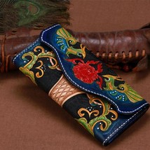Retro Leather Handmade Carving Women Wallets 2022 New High-end First Layer Cowhi - £173.12 GBP
