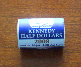 2008-D Uncirculated Kennedy Half Dollar Roll - Mint Wrapped - £39.24 GBP