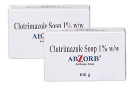 Abzorb Antifungal Cleansing Bar 100g Anti Sacbies Jock Itching Soap Pack of 2 - £19.15 GBP