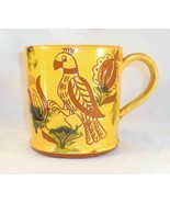 1995 Breininger Glazed Sgraffito Decorated Quart Mug Yellow Brown Bird &amp;... - £115.33 GBP