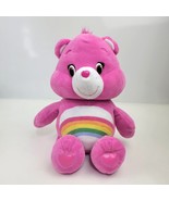 Care Bears Pink Cheer Bear Hug &amp; Giggle Rainbow Stuffed Plush Sound 13&quot; ... - £10.17 GBP