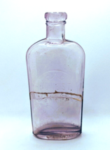 Mid-Late 1800s Honest Measure Whiskey Flask Strap Side Union Oval Bottle EMPTY - £27.52 GBP