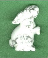 CARVED HOWLITE BUNNY RABBIT - £11.79 GBP