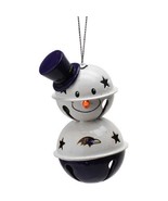 NFL Baltimore Ravens Football Team SNOWMAN Jingle Bells Christmas Ornament - £18.08 GBP