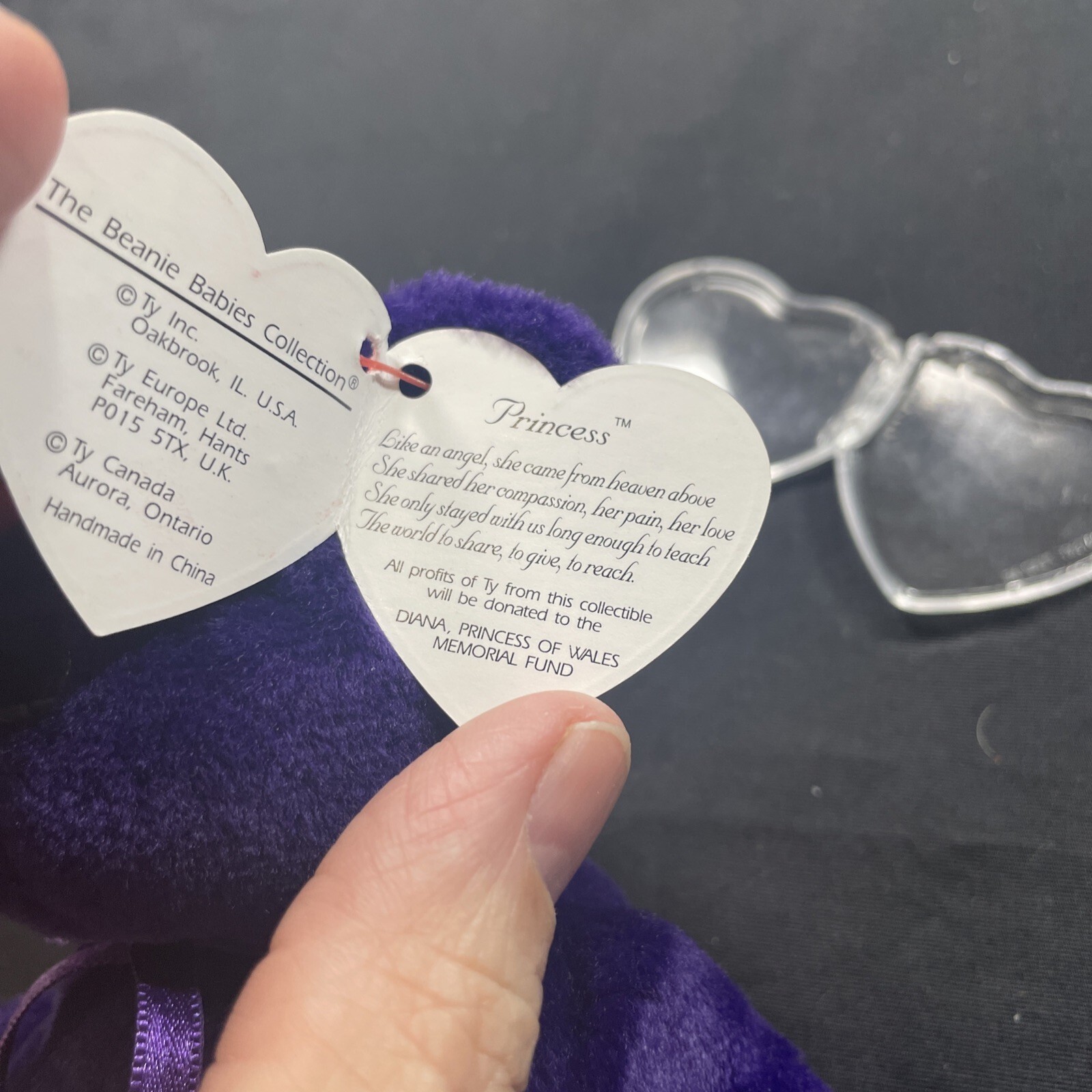 Ty Beanie Baby PRINCESS Diana Bear 1997 with PE Pellets Item image 5