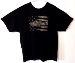 Buckhorn River Realtree Camo Chevrolet Bowtie &amp; American Flag T Shirt Black XXL - £23.22 GBP