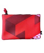 Ipsy Red Tetris Cosmetic Makeup Bag Wallet Travel Pouch - $147.62 MXN