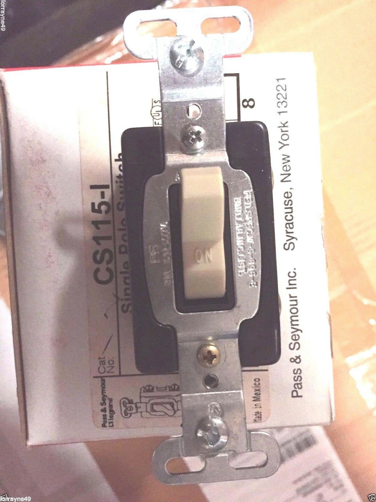 R3 1PC Pass &amp; Seymour IVERY COMMERCIAL Toggle Light Switch 15A CS115-i - $2.38