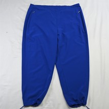 Chico&#39;s 2.5 / 14 Royal Blue Drawstring Pull On Slim Ankle Womens Athletic Pants - £19.65 GBP