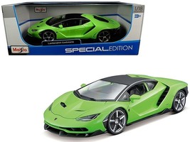 Lamborghini Centenario Lime Green with Matt Black Top 1/18 Diecast Model... - £52.72 GBP